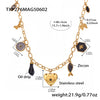 Diy Multiaccessory Burgundy Oil Dripping Heart Necklace And Bracelet Set In Stainless Steel With Diamonds Electroplated For Women