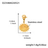 Diy Multifittings Bracelet Stainless Steel Geometric Pattern Electroplated Women's Foot Accessories