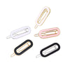 Donut Metal Hair Clip Women's Headwear Electroplated Oneword Clip