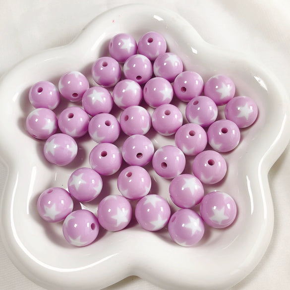 Dopamine Card Loose Beads Mobile Phone Chain Pendant Acrylic Love Star Pattern Diy Material