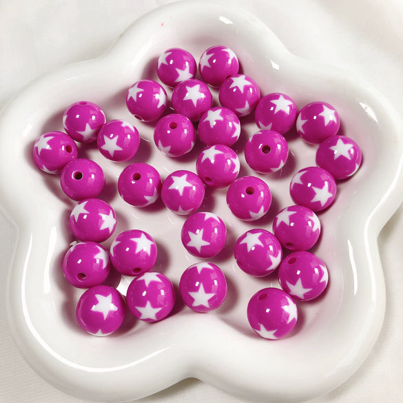 Dopamine Card Loose Beads Mobile Phone Chain Pendant Acrylic Love Star Pattern Diy Material