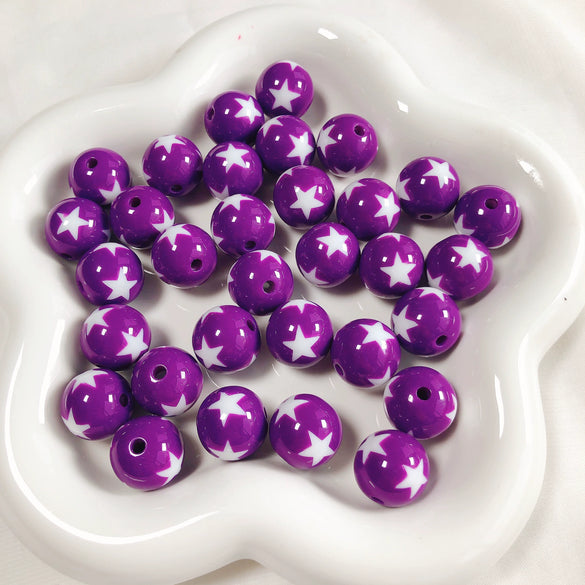 Dopamine Card Loose Beads Mobile Phone Chain Pendant Acrylic Love Star Pattern Diy Material