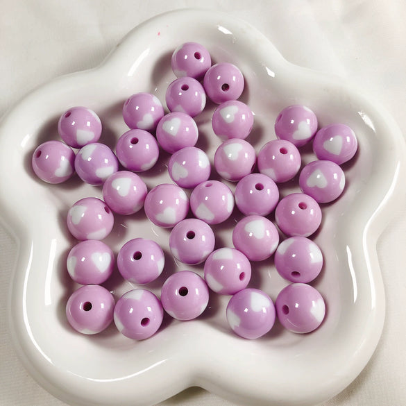 Dopamine Card Loose Beads Mobile Phone Chain Pendant Acrylic Love Star Pattern Diy Material