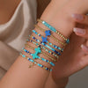 Dopamine Colorful Shell Cross Bracelet Multilayered Handmade With Rice Beads Soft Clay