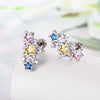 Dopamine Fivepointed Star Zirconia Titanium Steel Girly Earrings