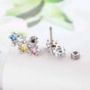 Dopamine Fivepointed Star Zirconia Titanium Steel Girly Earrings