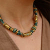 Dopamine Necklace Zircon Handmade Cylindrical Ushaped Copper Electroplating
