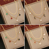 Double Butterfly Star Moon Clavicle Chain Stainless Steel Necklace With Electroplating For Women