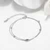 Double Chain Bracelet Silver Electroplating Devil's Eye Style Unisex And Women's