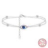 Double Chain Bracelet Silver Electroplating Devil's Eye Style Unisex And Women's