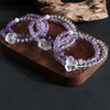 Double Crystal Bracelet Handmade Lion Moon Pearl Double Circle Design For Women