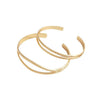 Double Curved Open Bracelet Simple Fashion Alloy Silver Gold Plated Electroplated Diy Handmade For Women