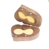 Double Heart Black Walnut Solid Wood Jewelry Storage Box Creative Wooden Heart Shaped Ring Box