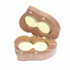 Double Heart Black Walnut Solid Wood Jewelry Storage Box Creative Wooden Heart Shaped Ring Box