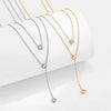 Double Layer Diamond Encrusted Women's Light Luxury Niche Stacked Y Shaped Titanium Steel Necklace With Electroplating And Geometric Design