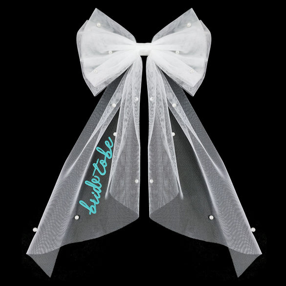 Double Layer Nylon Bow Mesh Headdress For Women Embroidery Hairpin