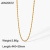 Double Layer Stacked Tassel Necklace Stainless Steel Geometric Electroplating Women's