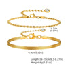 Double Layer Stainless Steel Twist Chain Golden Bracelet Fashion Style For Women