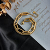 Double Layer Titanium Steel Chain Bracelet With Geometric Pattern Electroplated Unisex