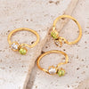 Double Ring Jewelry Stainless Steel Geometric Electroplated 18K Gold For Women