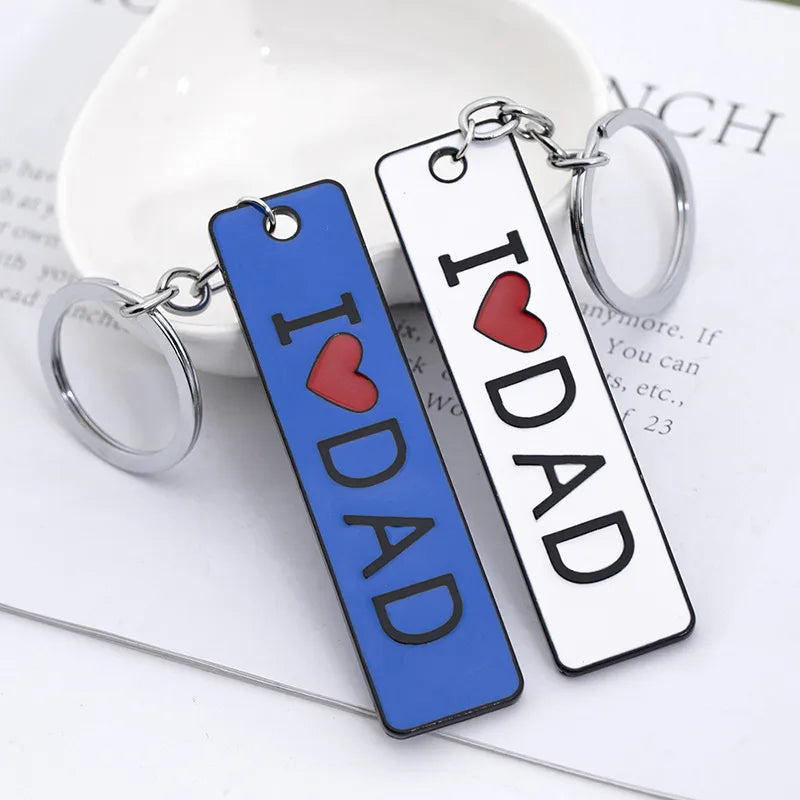 Double-Sided Lettering Long Tag Keychain