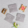 Double Sided Velvet Snap Closure Jewelry Storage Pouch Flip Pocket Fabric Packaging Bag For Rings And Earrings