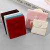Double Sided Velvet Snap Closure Jewelry Storage Pouch Flip Pocket Fabric Packaging Bag For Rings And Earrings