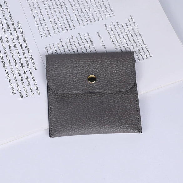 Double Sided Velvet Snap Closure Jewelry Storage Pouch Flip Pocket Fabric Packaging Bag For Rings And Earrings