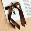 Doublelayer Hairpins With Bow Ribbons Polyester Fiber Handmade Women's Hair Accessories