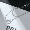 Doublelayer Overlapped Hollow Love Titanium Steel Snake Bone Chain Necklace With Polishing Neutral Style Allmatch