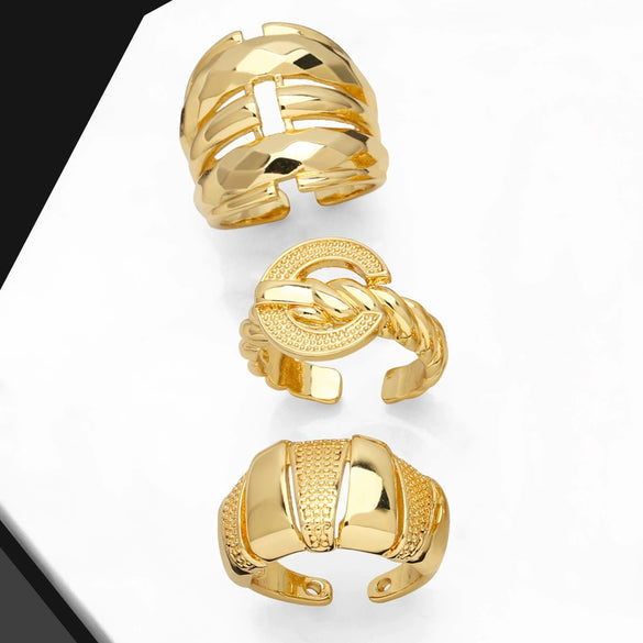 Doublelayer Ring Jewelry Retro Highgrade Goldplated For Female