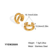 Doublelayer Round Ear Cuff Classic Light Luxury Fashionable Highend Stainless Steel Jewelry For Women With Pvd Furnace Vacuum Real Gold Plating Geometric Design