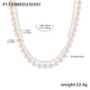 Doublelayer Shell Bead Jewelry Set Electroplated 316L Stainless Steel Earrings Necklace Ring For Women