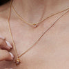 Doublelayer Spot Normcore Women's Necklace Layered Clavicle Chain With Star Zircon Stacked Copper Plated Ochain