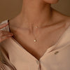 Doublelayer Spot Normcore Women's Necklace Layered Clavicle Chain With Star Zircon Stacked Copper Plated Ochain