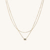 Doublelayer Spot Normcore Women's Necklace Layered Clavicle Chain With Star Zircon Stacked Copper Plated Ochain