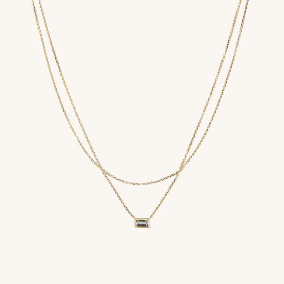 Doublelayer Spot Normcore Women's Necklace Layered Clavicle Chain With Star Zircon Stacked Copper Plated Ochain