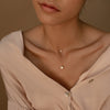 Doublelayer Spot Normcore Women's Necklace Layered Clavicle Chain With Star Zircon Stacked Copper Plated Ochain