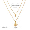 Doublelayer Spot Normcore Women's Necklace Layered Clavicle Chain With Star Zircon Stacked Copper Plated Ochain
