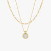 Doublelayer Spot Normcore Women's Necklace Layered Clavicle Chain With Star Zircon Stacked Copper Plated Ochain