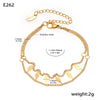 Doublelayer Stainless Steel Niche Necklace And Bracelet For Women With Diamond Sequins Light Luxury And Simple Style Electroplated