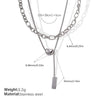 Doublelayer 316L Stainless Steel Women's Lucky Bean Necklace With Electroplating