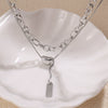 Doublelayer 316L Stainless Steel Women's Lucky Bean Necklace With Electroplating
