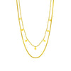 Doublelayer Star Titanium Steel Necklace With Electroplating Geometric Design For Women Stacked Clavicle Chain Light Luxury High End Jewelry Non Fading