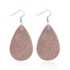 Doublelayer Teardropshaped Pu Leather Women's Earrings With Printing