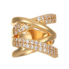 Doublelayer Xcross Ear Clip For Women No Ear Holes Copper Geometric Electroplated