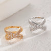 Doublelayer Xcross Ear Clip For Women No Ear Holes Copper Geometric Electroplated