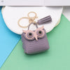 Doublesided Pu Leather Cartoon Owl Coin Purse Bag Keychain Pendant Modern Simplicity Style