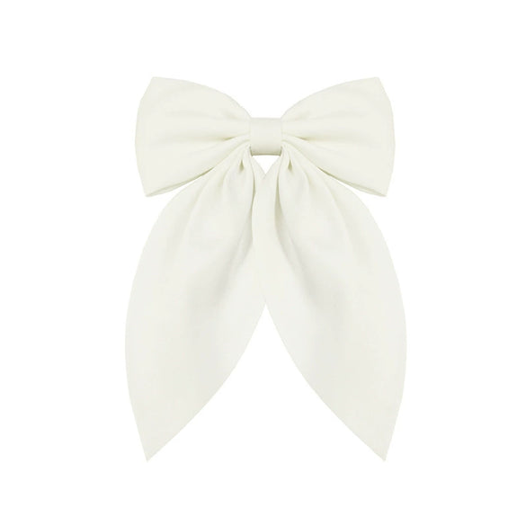 Doublesided Satin Bow Handmade Women's Oneword Clip Hairpin