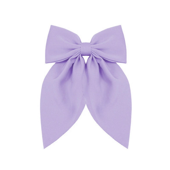Doublesided Satin Bow Handmade Women's Oneword Clip Hairpin